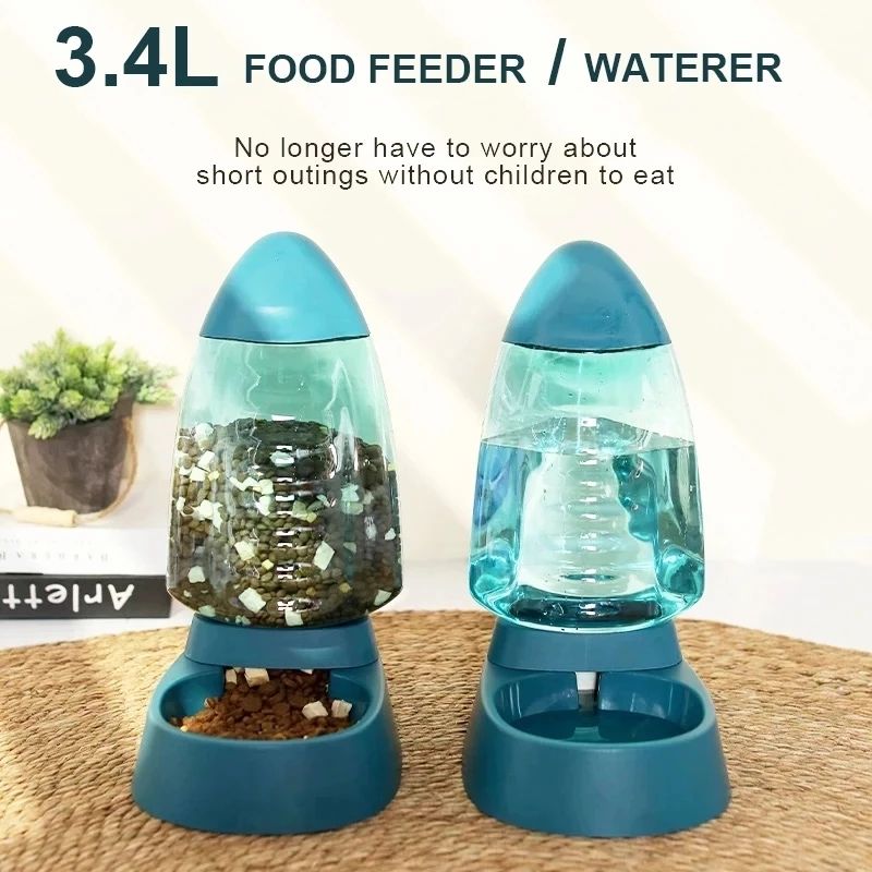 Pet Drinking Water Feeding Bowl Elegant Large Capacity Cat Bowl Dog Food Bowl Can See Through Cat Water Dispenser Dog Bowl