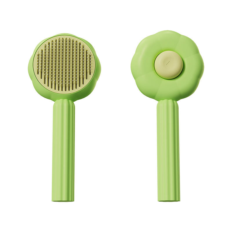 New Sunflower Pet Comb Cat Comb Pet Brush Pet Self-Cleaning Needle Comb Pet Hair Remover Pet Comb