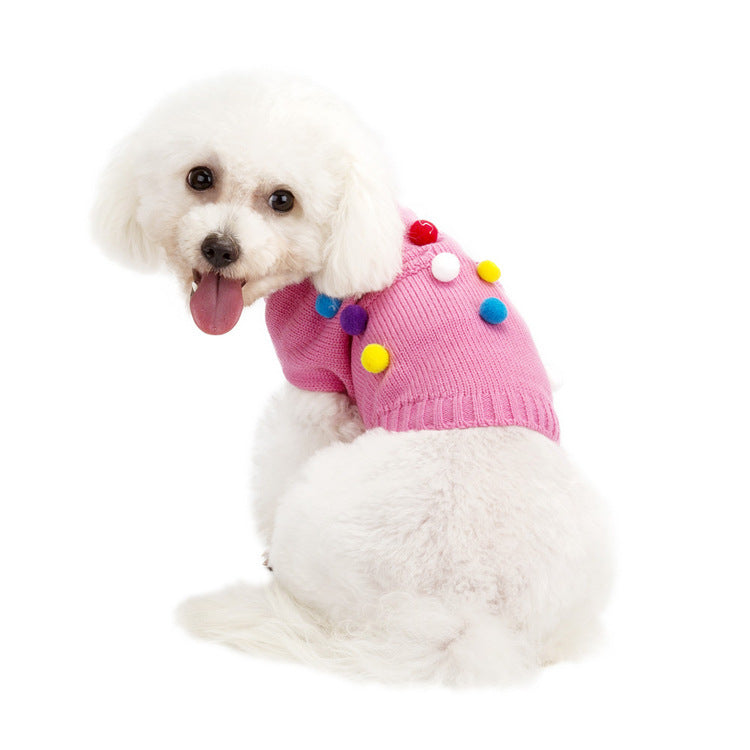 Spring And Autumn New High Quality Pet Starling Bullfighting Clothes Pocket Ball Sweater Pet Puppy Clothes