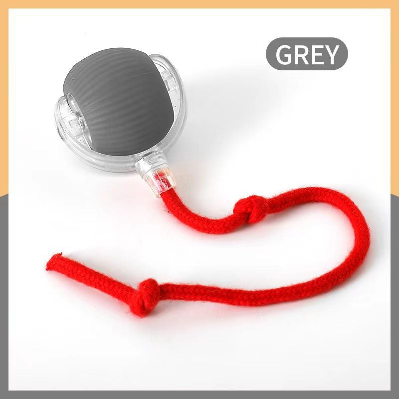 Cat Toy Gravity Intelligent Red Rope Rolling Ball Electric Teasing Cat Ball Grind Teeth and Bite Resistant Self Enjoyment