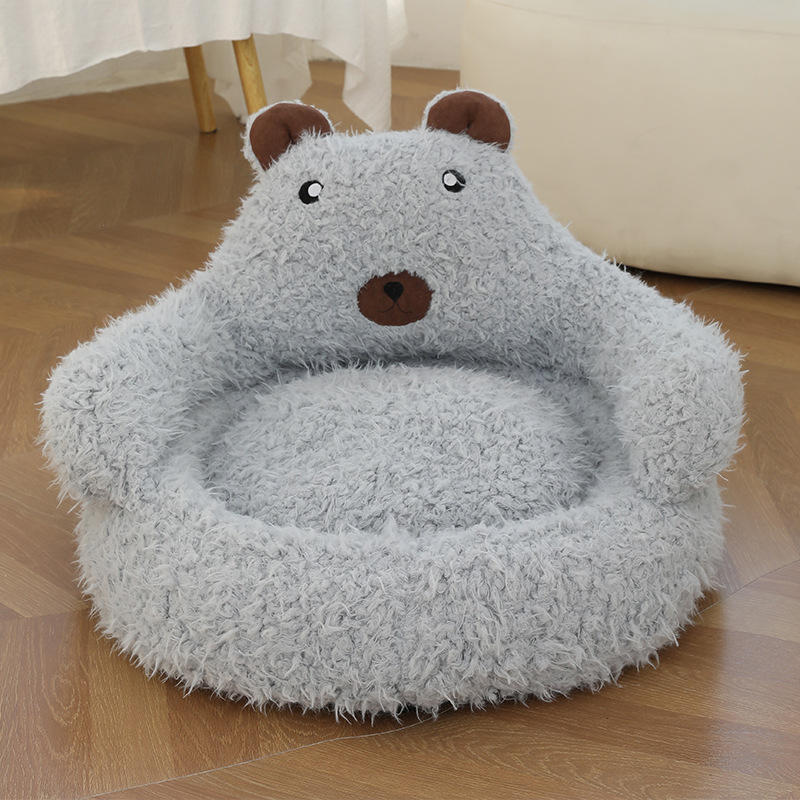 New Cute Alpaca Cat Bed House Nest Warm Comfortable Pet Products Bottom Non-slip Bed For Dog Dog Bed Pet Mats Pads