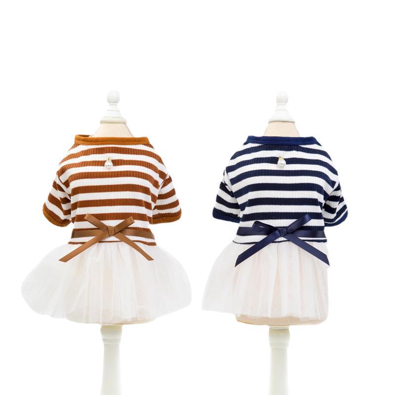 Pet Clothes Dog Clothes Spring And Summer New Dresses Pet Clothes Skirt Temperament Pit Yarn Skirt