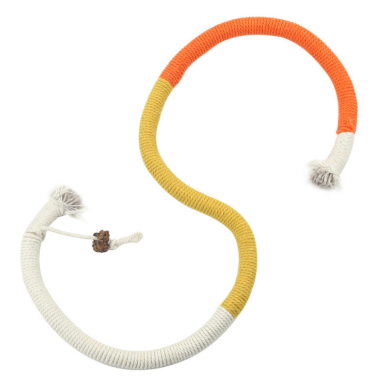 Cat Bite Rope Toy for Self pleasure Relieve Stress Grind Teeth Clean Teeth Cat Teasing Stick Supplies