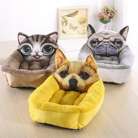 3D Cartoon Shape Dog House Warm Cat House Pet House Dog Mattress Pet Supplies