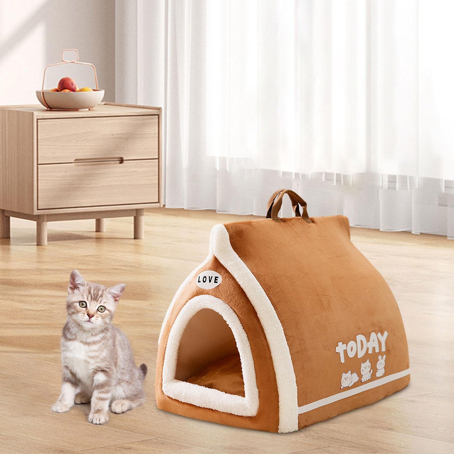 Toast bread pet cat bed open semi closed autumn and winter warm cat bed dog bed cat bed