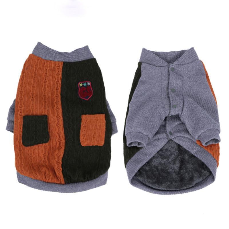 Dog Clothes Warm Sweater Two Feet  Jackets Soft Clothing for Small Big Dogs Costume