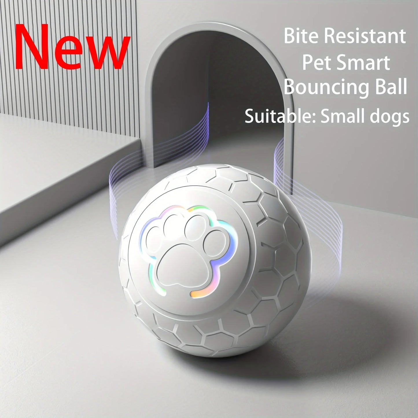 Interactive Pet Toy Ball - Rechargeable, Bite Resistant, Automatic Smart Bouncing Balls