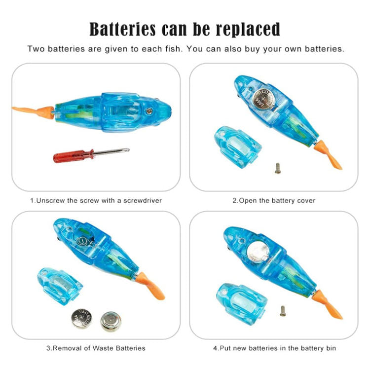 Luminous Electric Swimming Fish Toy Electronic Pet Fish Robot Fish Baby Bath Toy