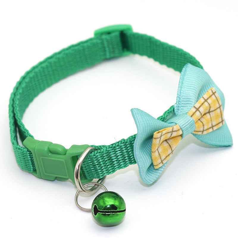 New Pet Lattice Bow Collar For Cats And Dogs