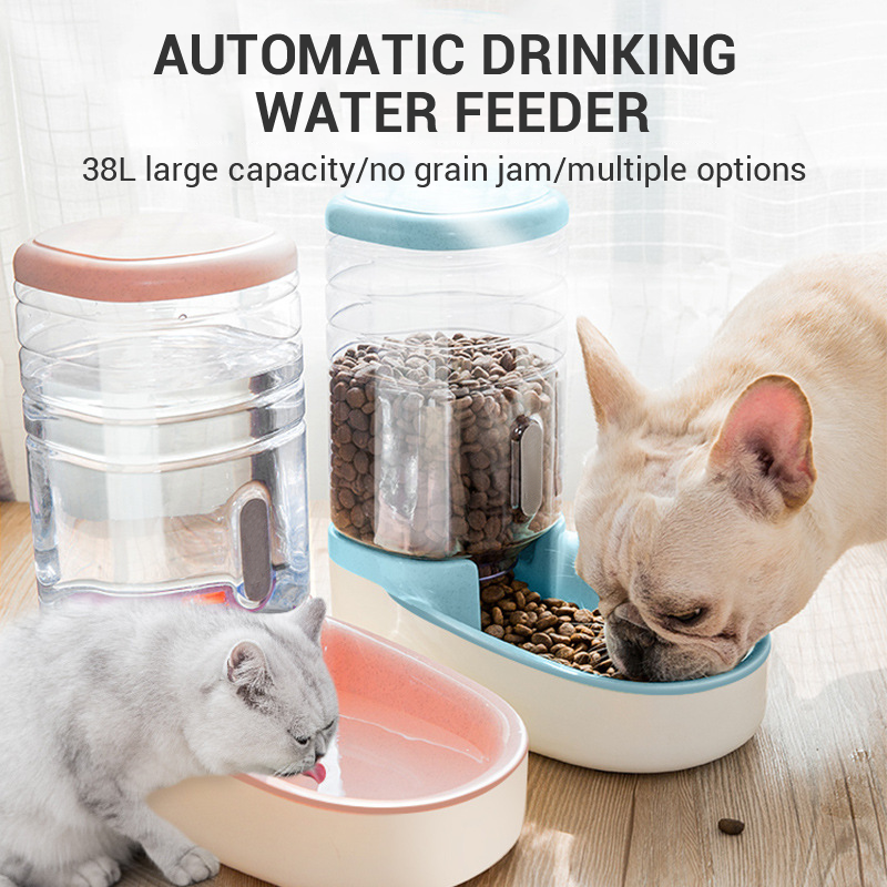 Large Dog Automatic Pet Feeder Cat Water Dispenser Dog Bowl Cat Bowl Water Feeding Bowl Cat Bowl