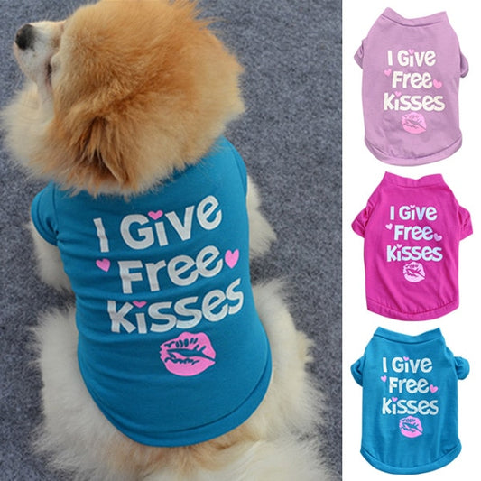 Pet Dog Puppy Clothes Cute Cotton Short Sleeve T-Shirt Apparel Lovely Pet Clothes