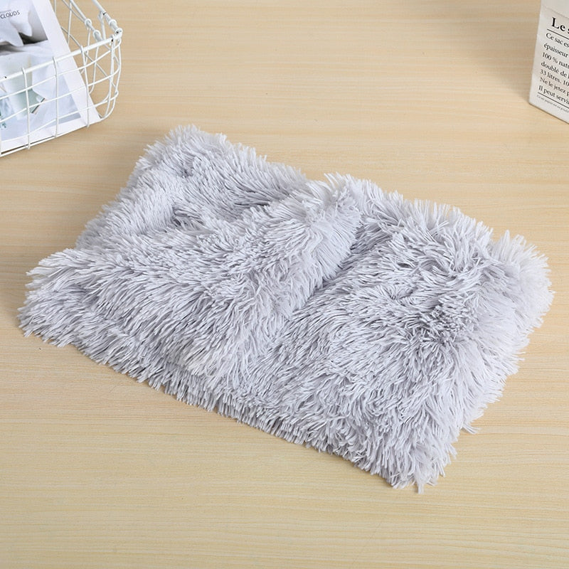 Fluffy Plush Dog Blanket Pet Sleeping Mat Cushion Mattress Extra Soft Warm Pet Throw Blankets for Small Medium Large Dogs & Cats