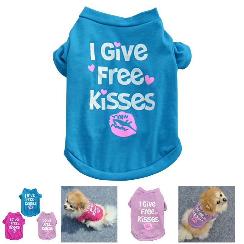 Pet Dog Puppy Clothes Cute Cotton Short Sleeve T-Shirt Apparel Lovely Pet Clothes